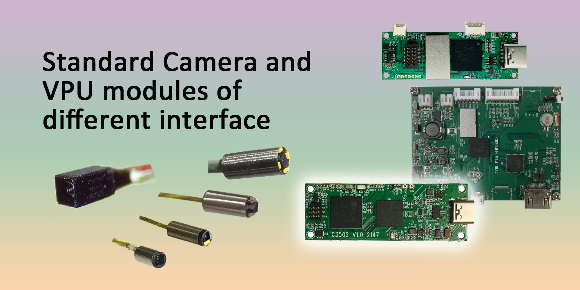 COMedia HD camera modules and processing boards